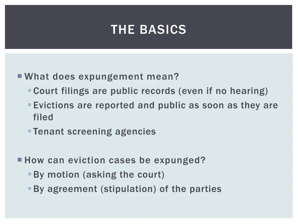 the basics