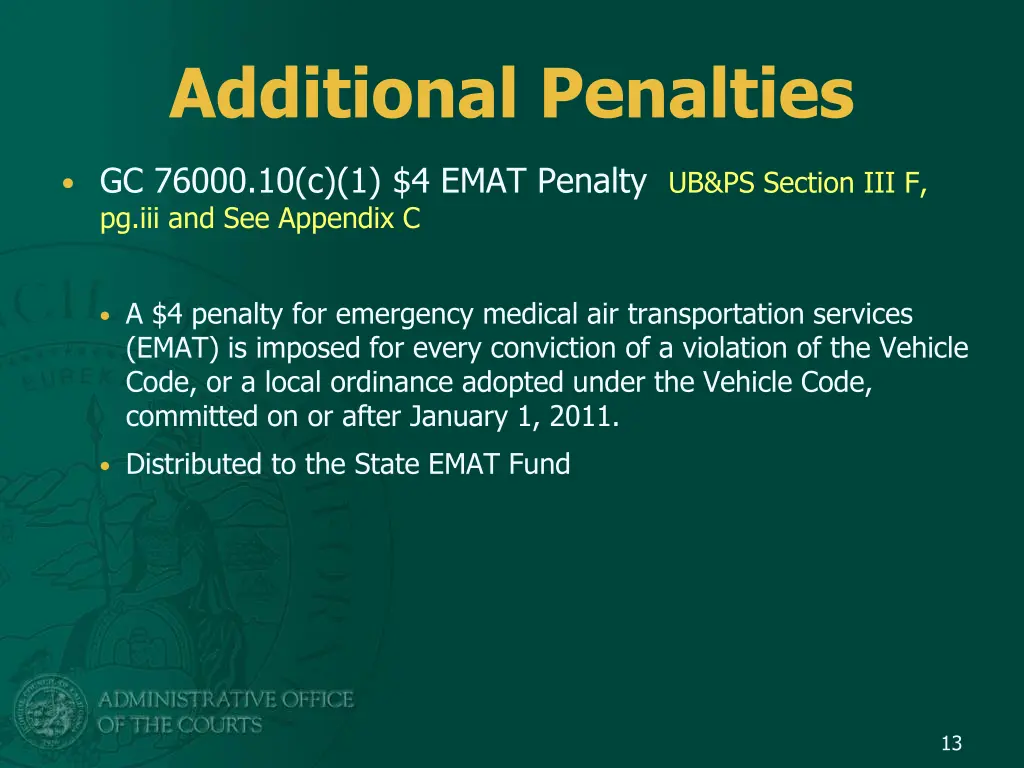 additional penalties 2