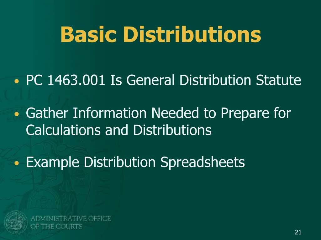 basic distributions