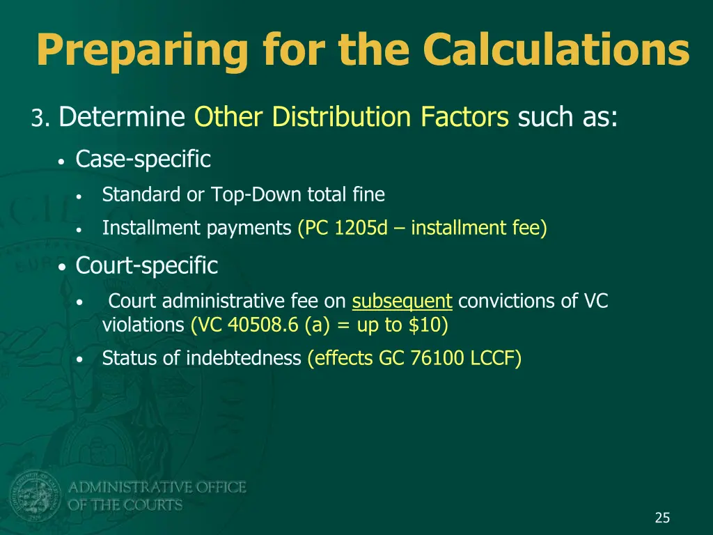 preparing for the calculations 2