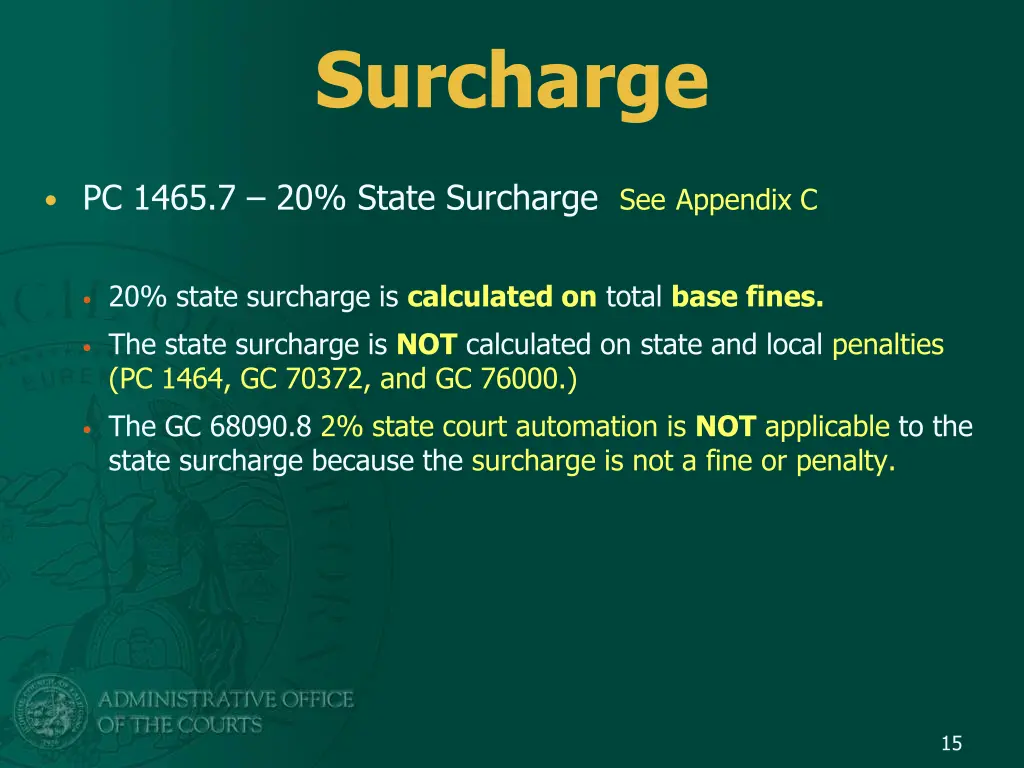 surcharge