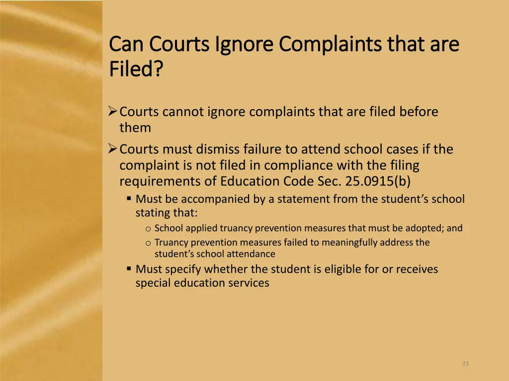 can courts ignore complaints that are can courts