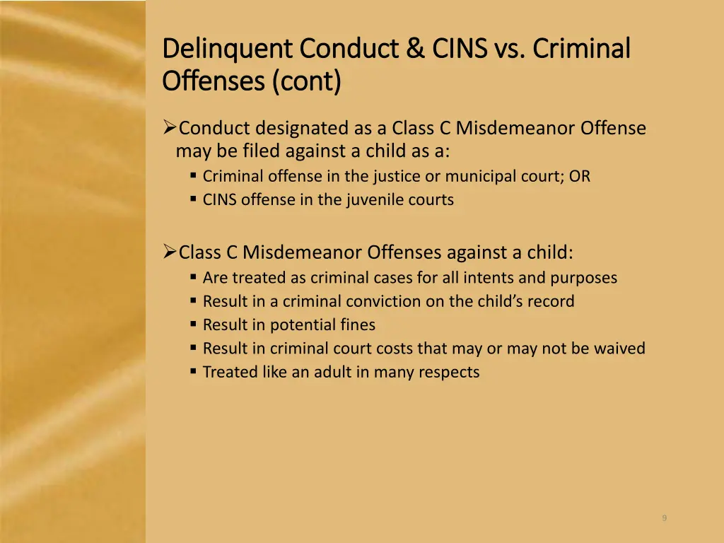 delinquent conduct cins vs criminal delinquent 2