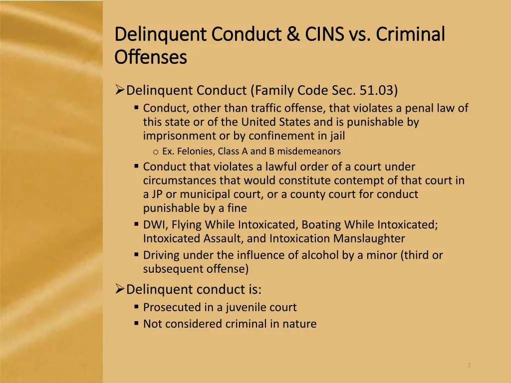 delinquent conduct cins vs criminal delinquent