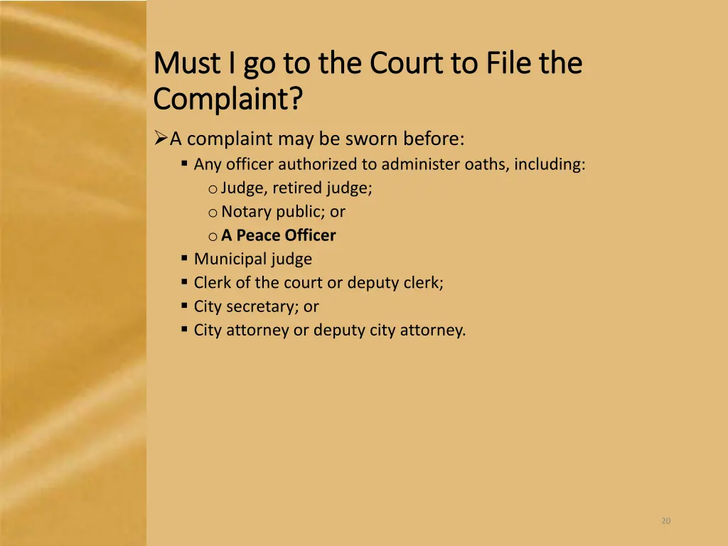must i go to the court to file the must