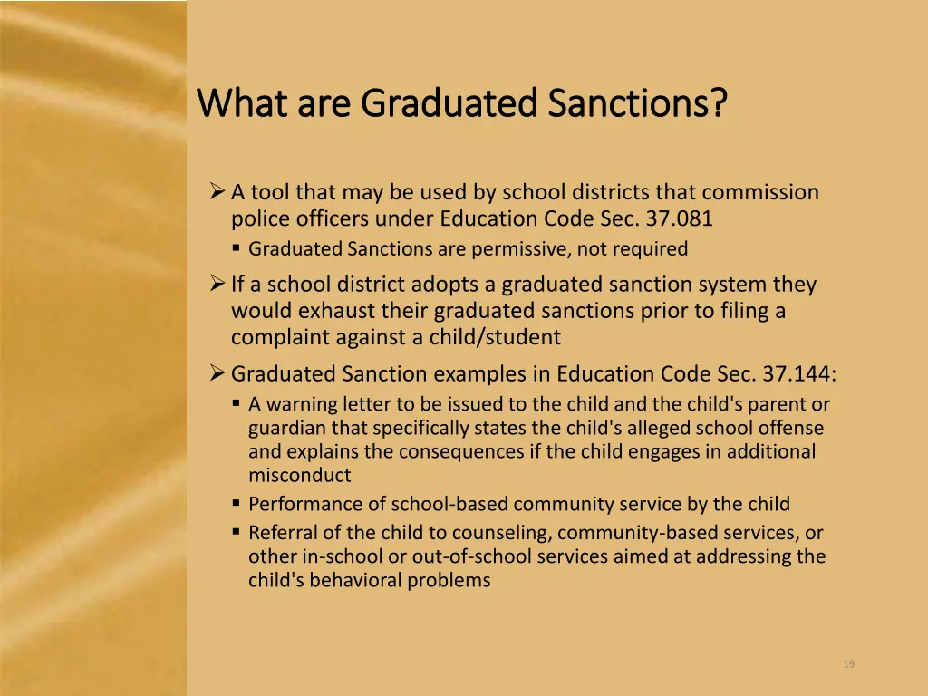 what are graduated sanctions what are graduated