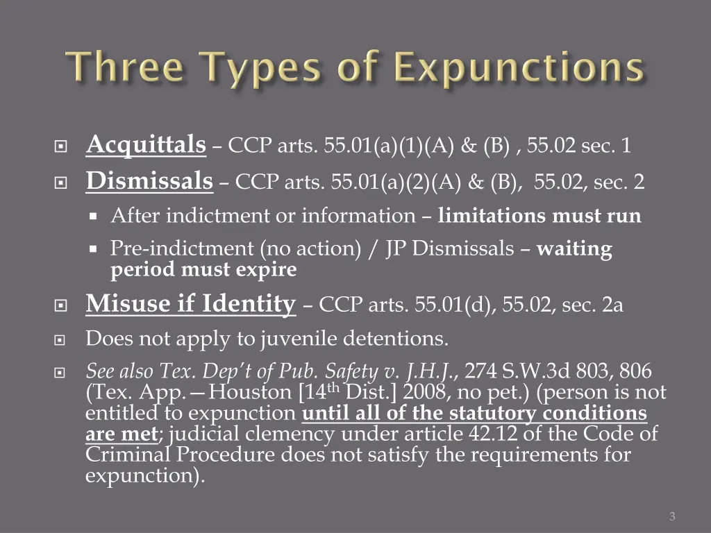 acquittals ccp arts