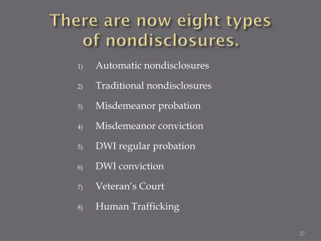 automatic nondisclosures