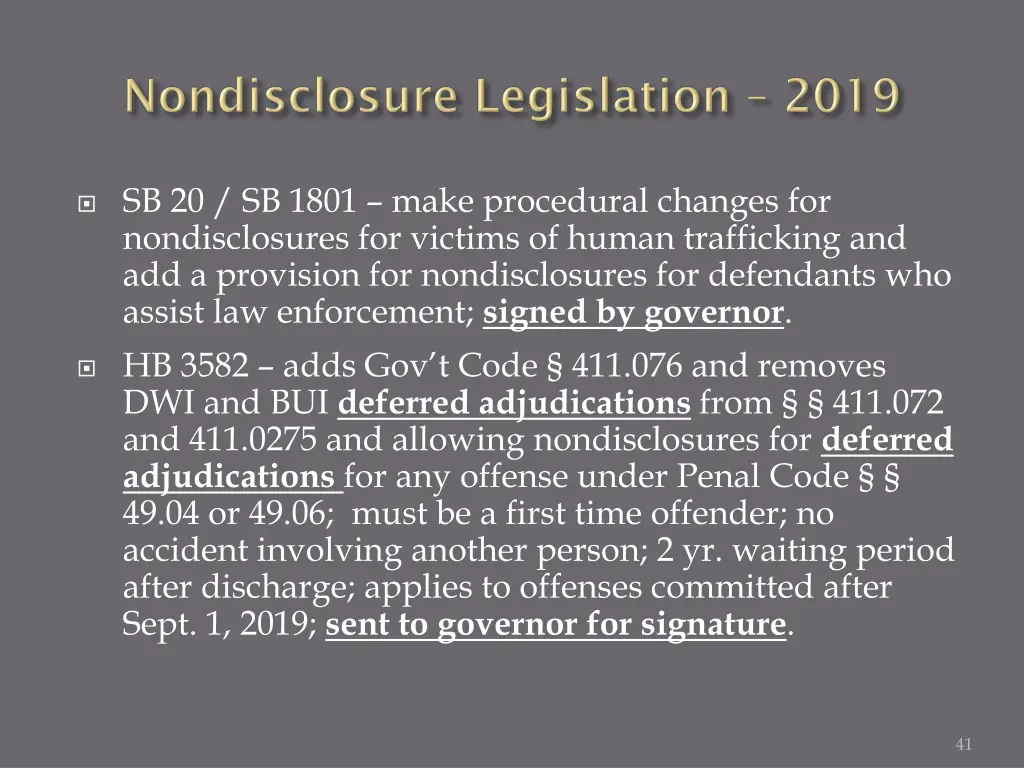 sb 20 sb 1801 make procedural changes
