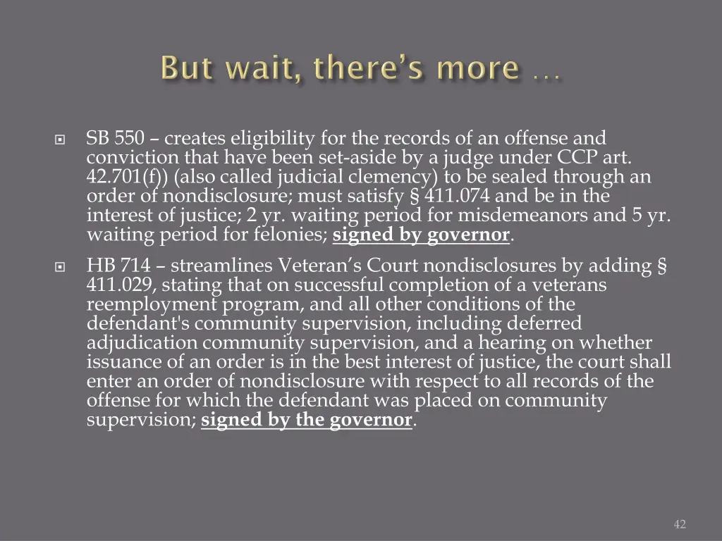 sb 550 creates eligibility for the records