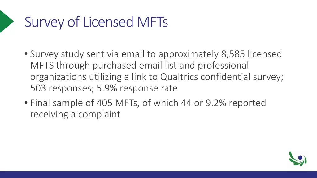 survey of licensed mfts