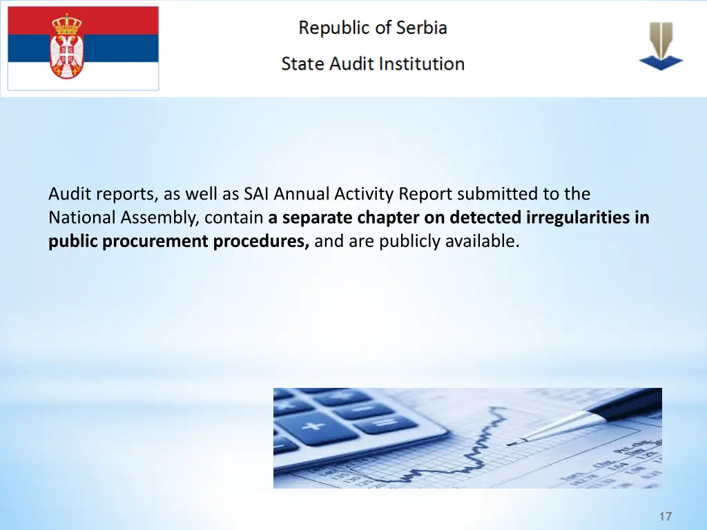 audit reports as well as sai annual activity