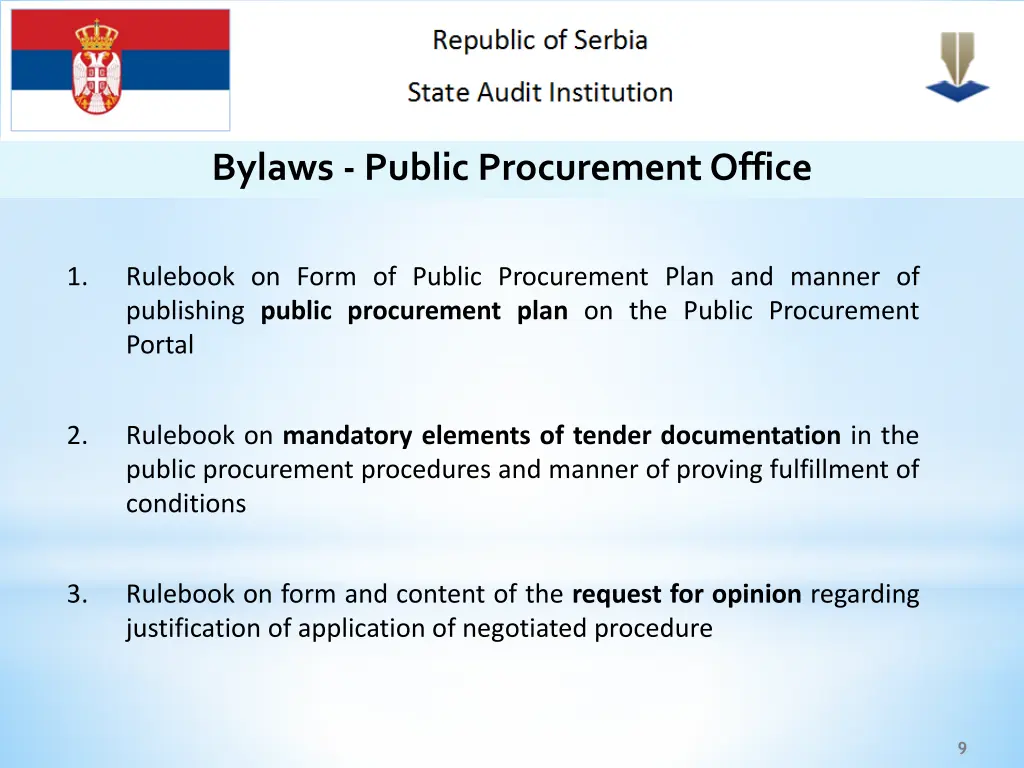 bylaws public procurement office
