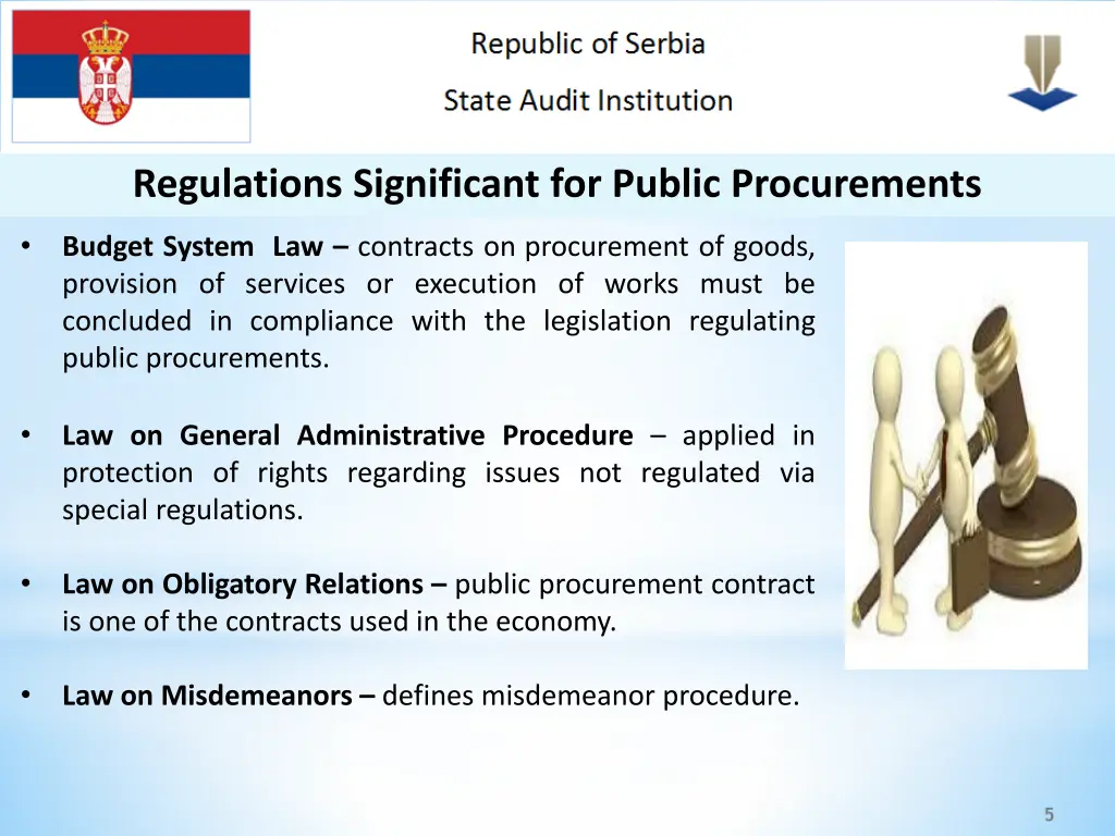 regulations significant for public procurements