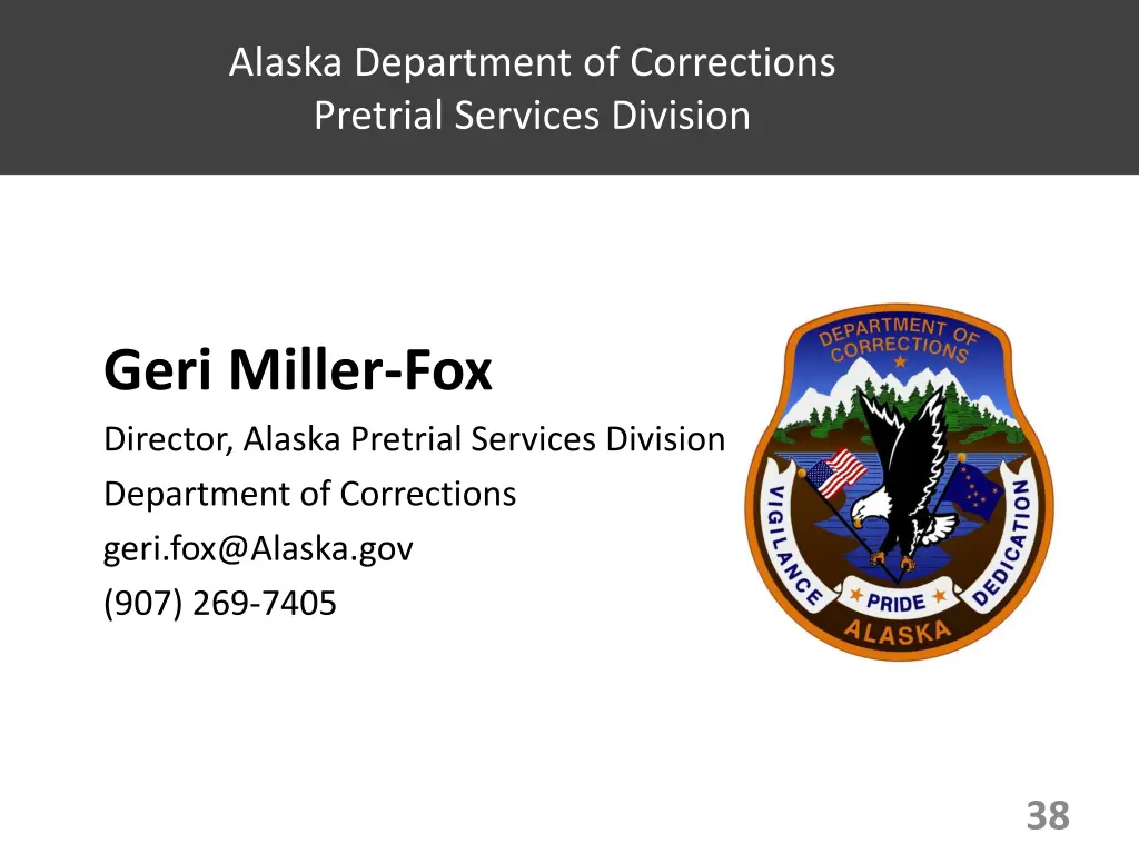 alaska department of corrections pretrial 1
