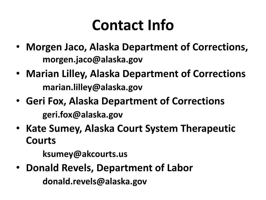 contact info