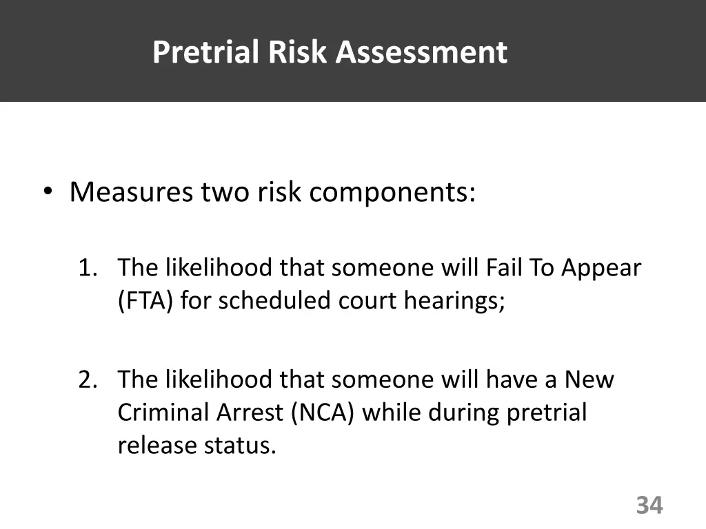 pretrial risk assessment