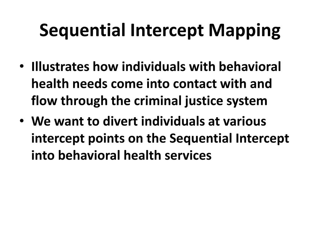 sequential intercept mapping