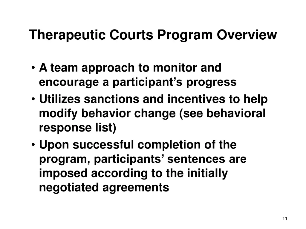 therapeutic courts program overview