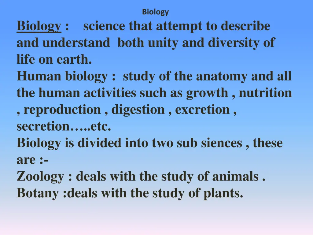 biology