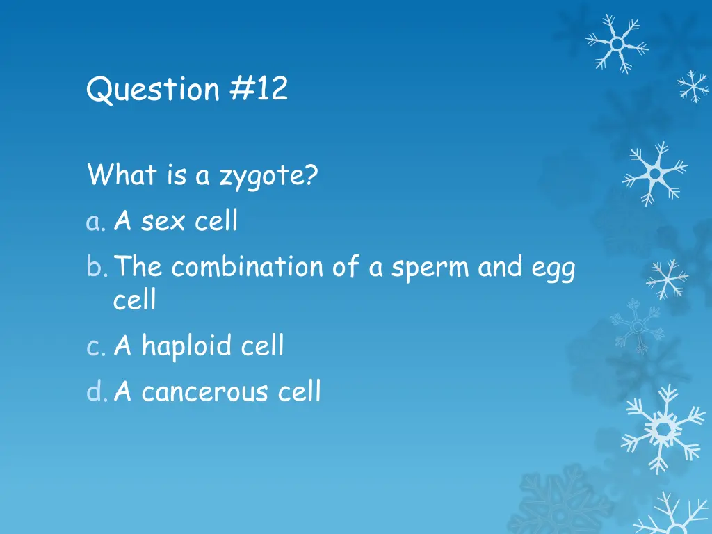 question 12