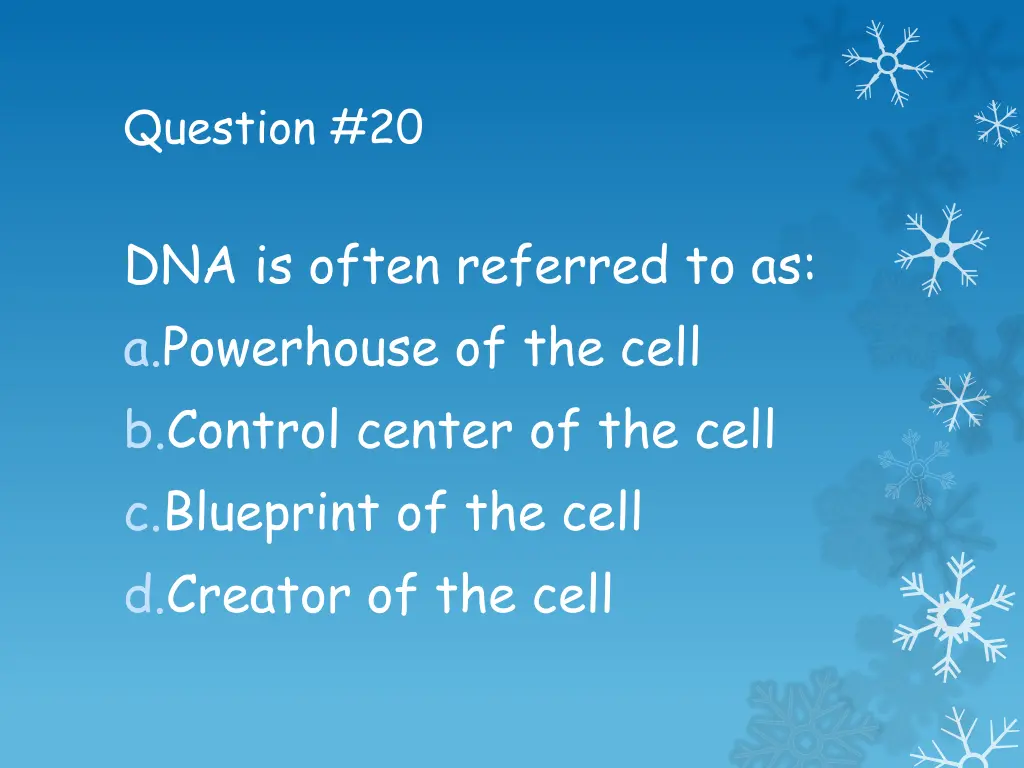 question 20