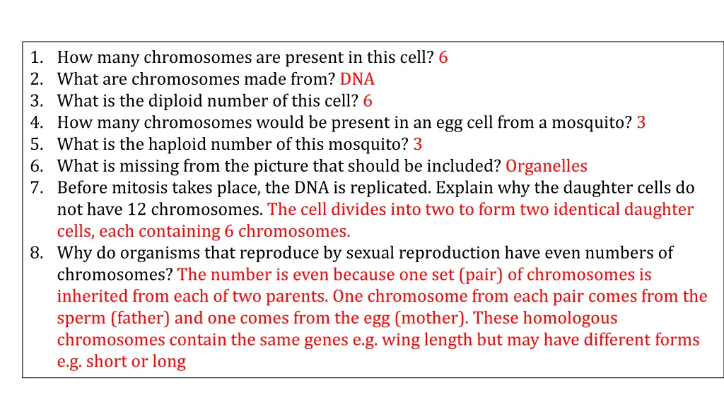 1 how many chromosomes are present in this cell
