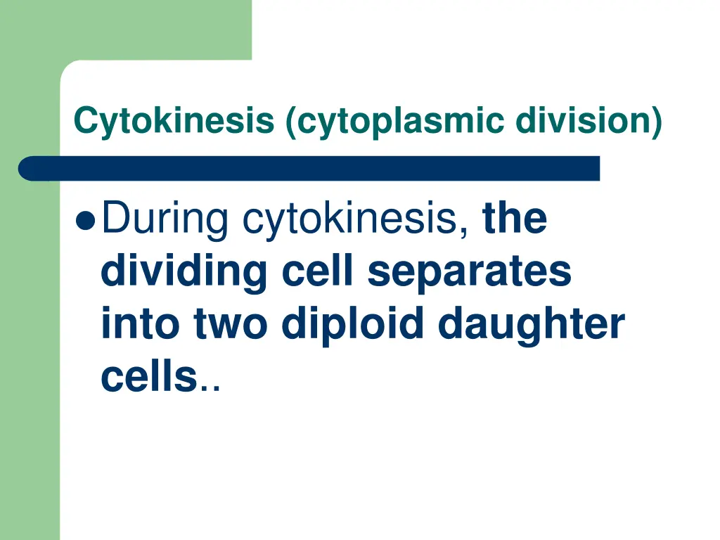 cytokinesis cytoplasmic division