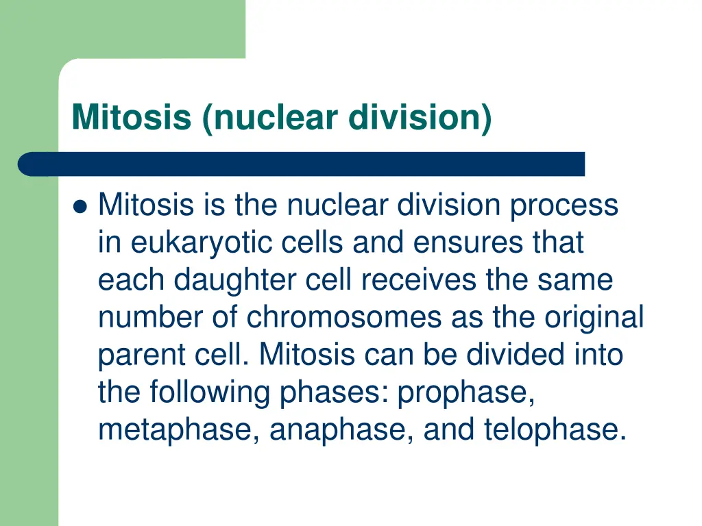 mitosis nuclear division