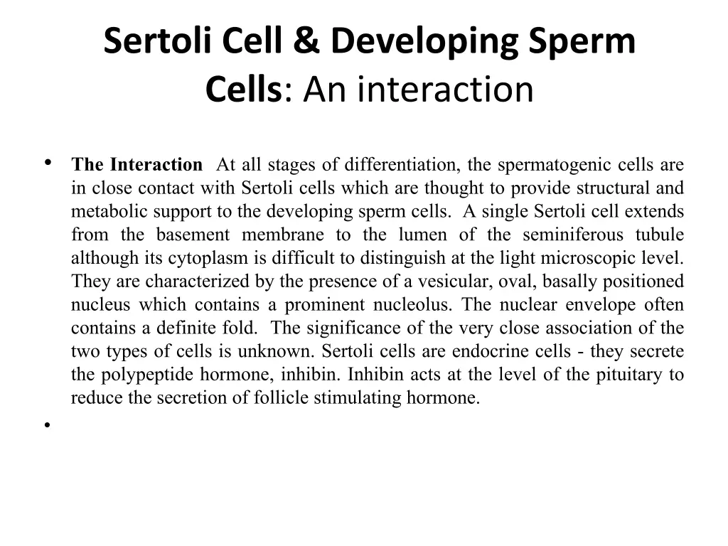 sertoli cell developing sperm cells an interaction