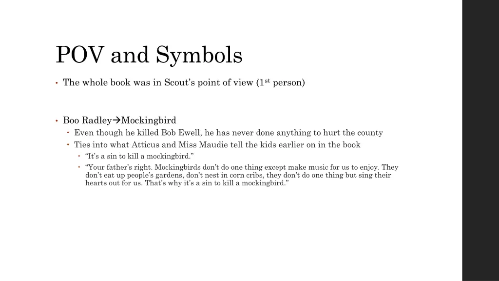 pov and symbols