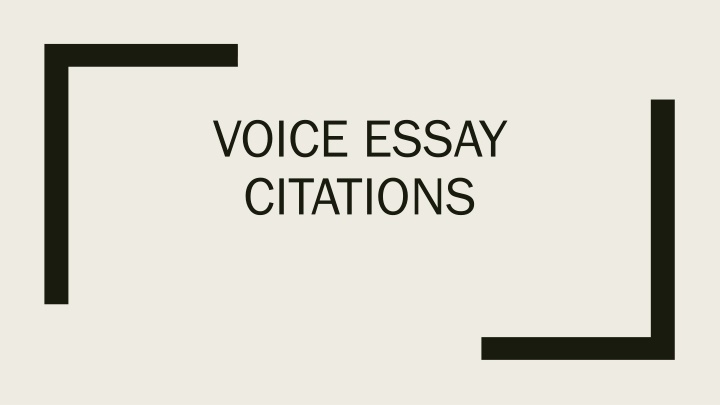 voice essay citations