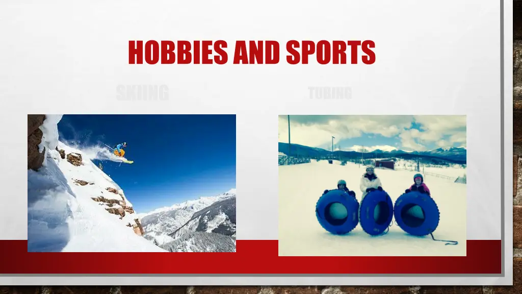 hobbies and sports
