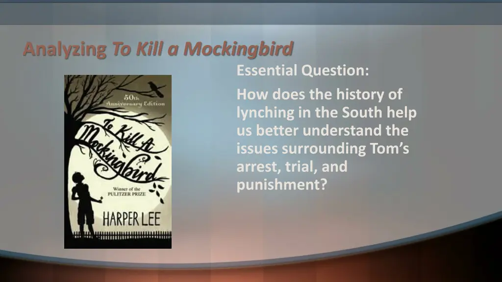 analyzing to kill a mockingbird