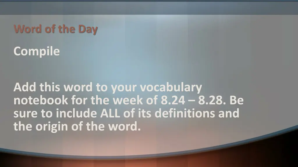 word of the day