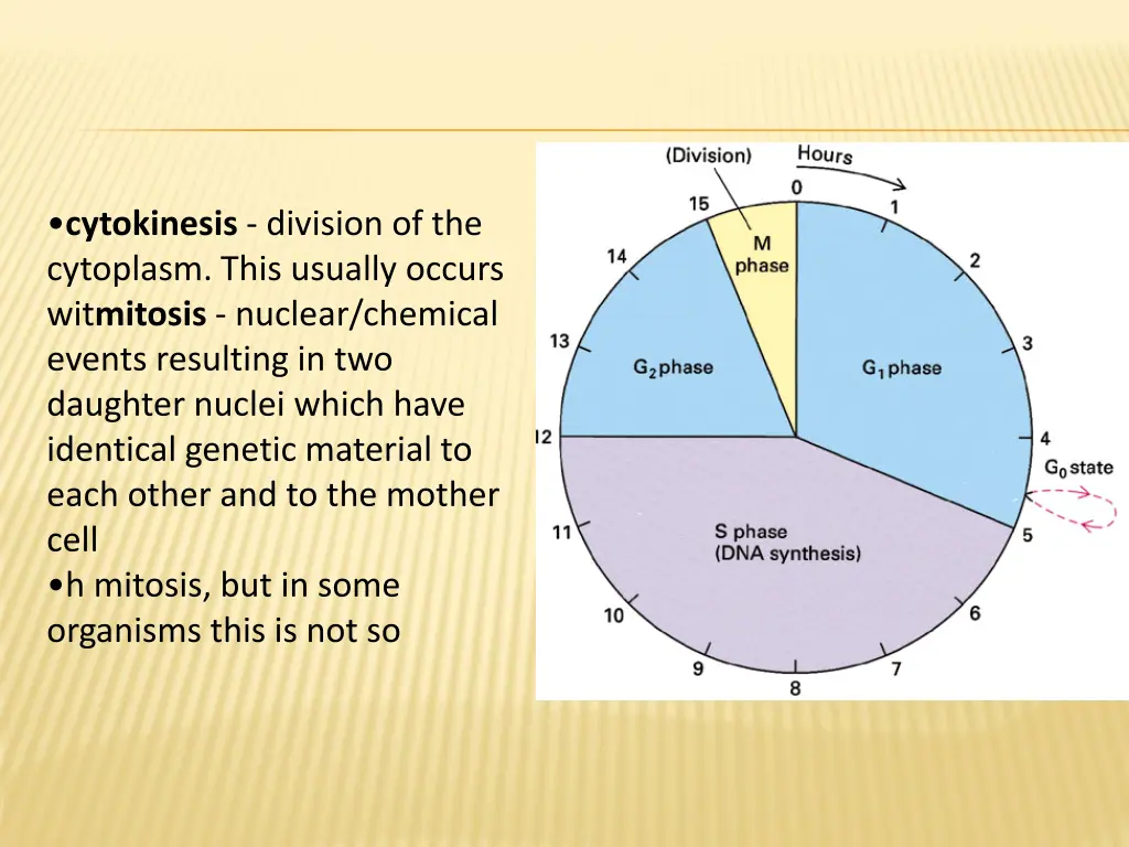 cytokinesis division of the cytoplasm this