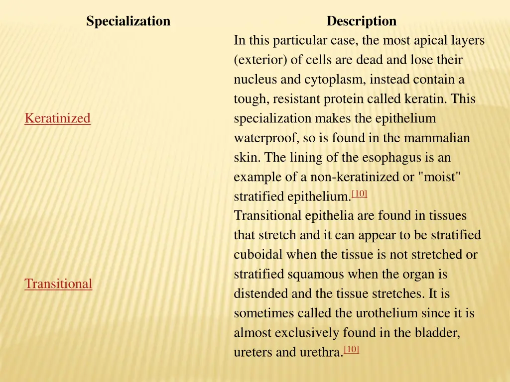 specialization