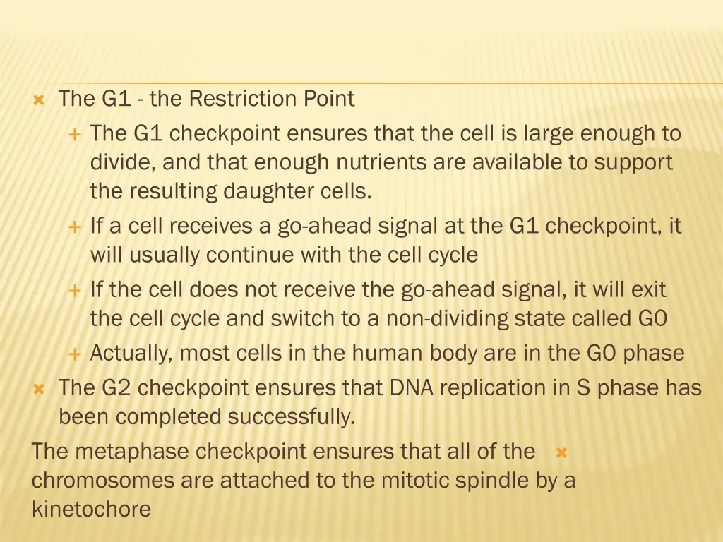 the g1 the restriction point the g1 checkpoint