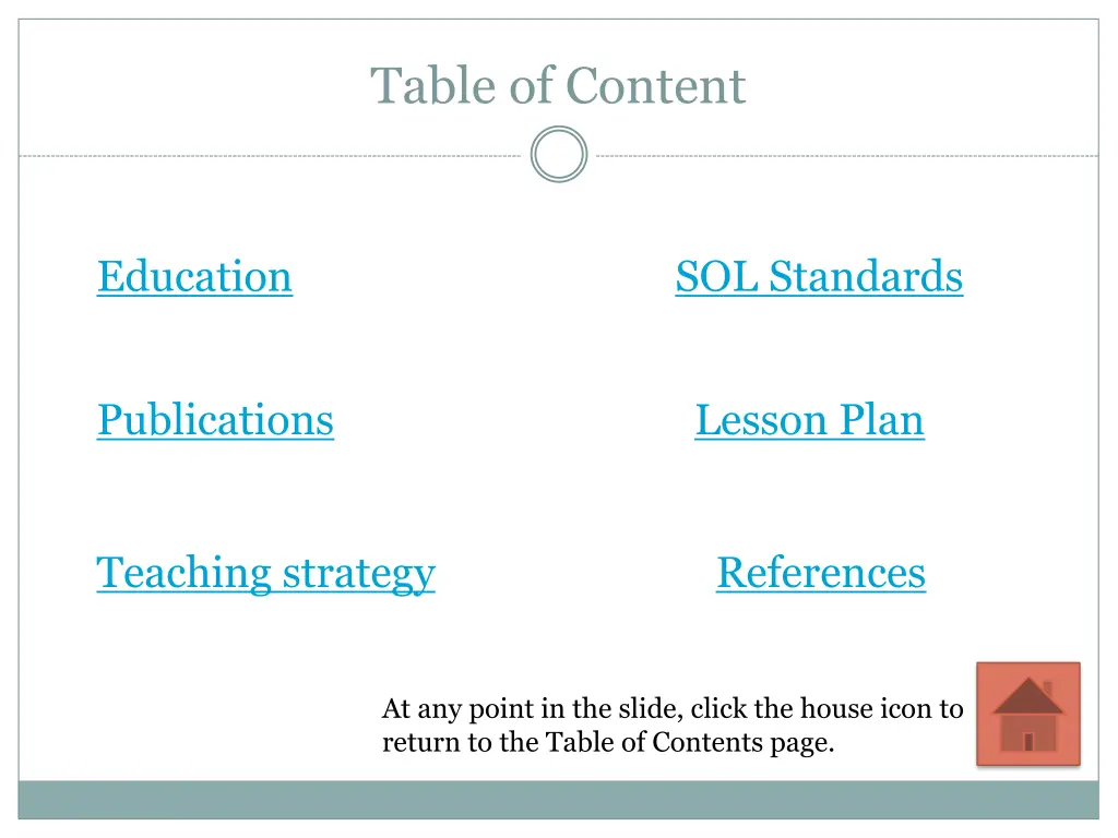 table of content