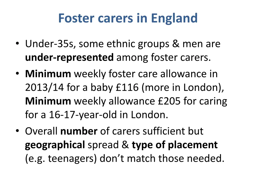 foster carers in england