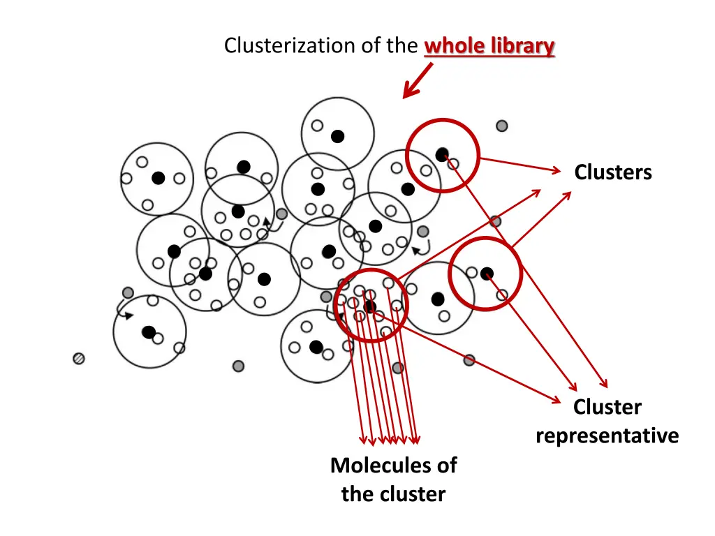 clusterization of the whole library