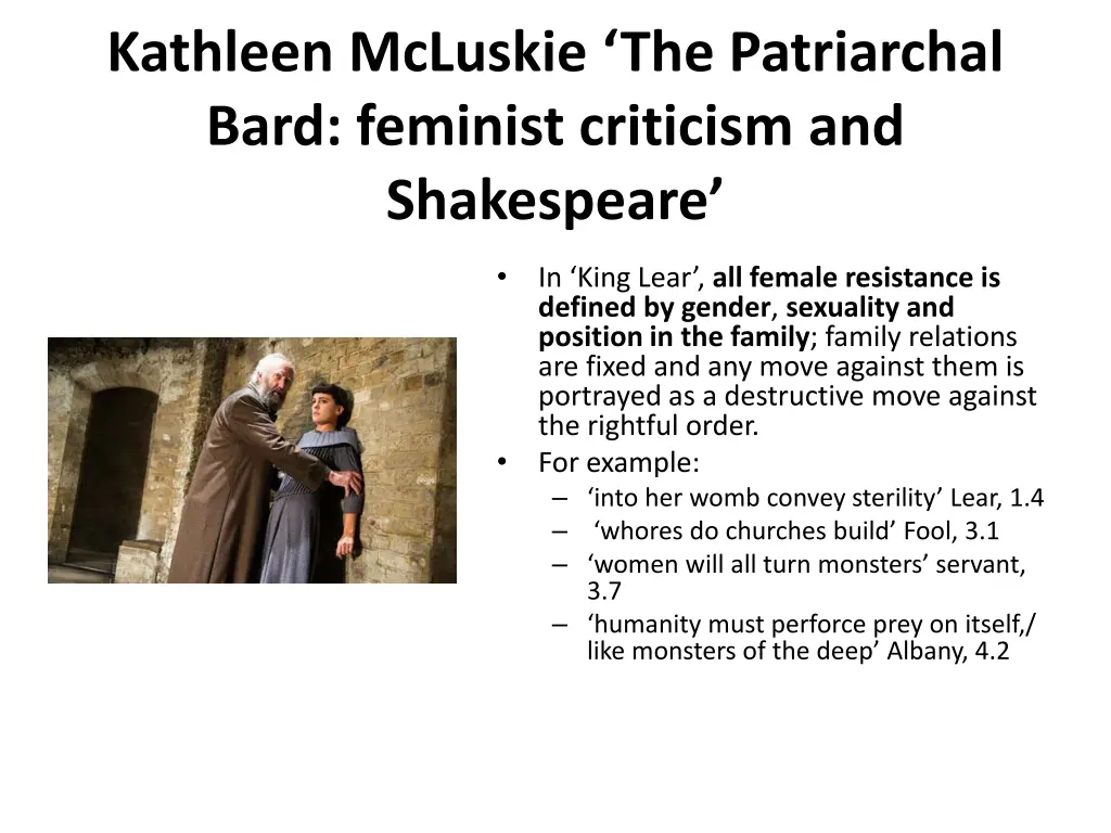 kathleen mcluskie the patriarchal bard feminist 1