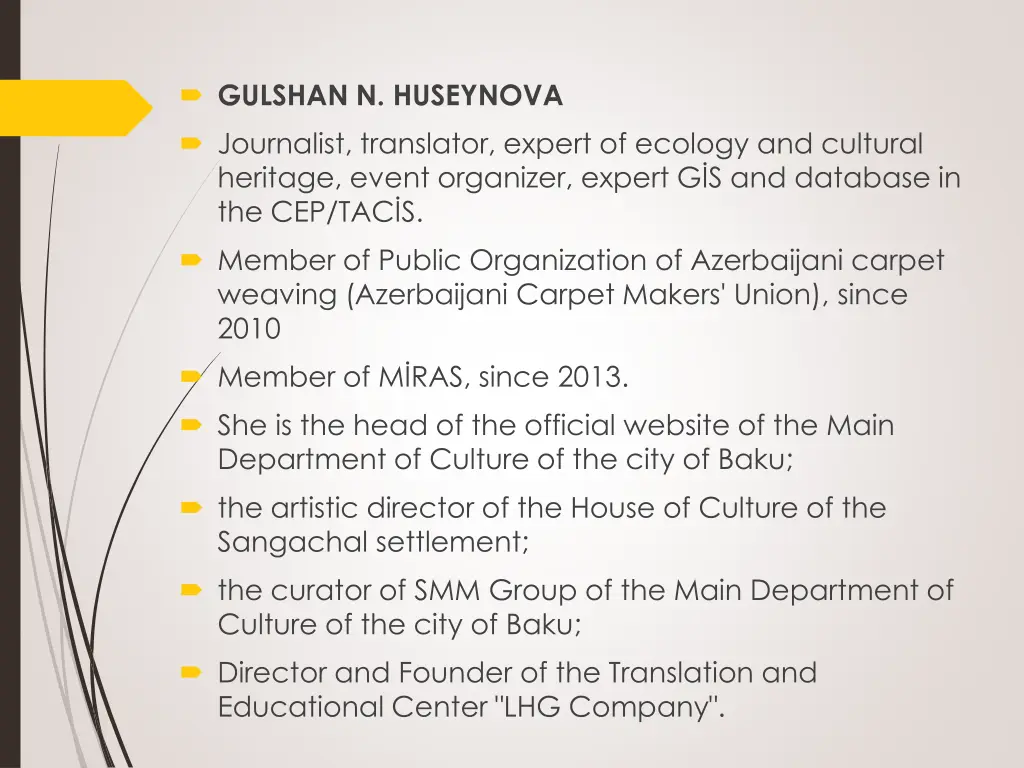 gulshan n huseynova journalist translator expert