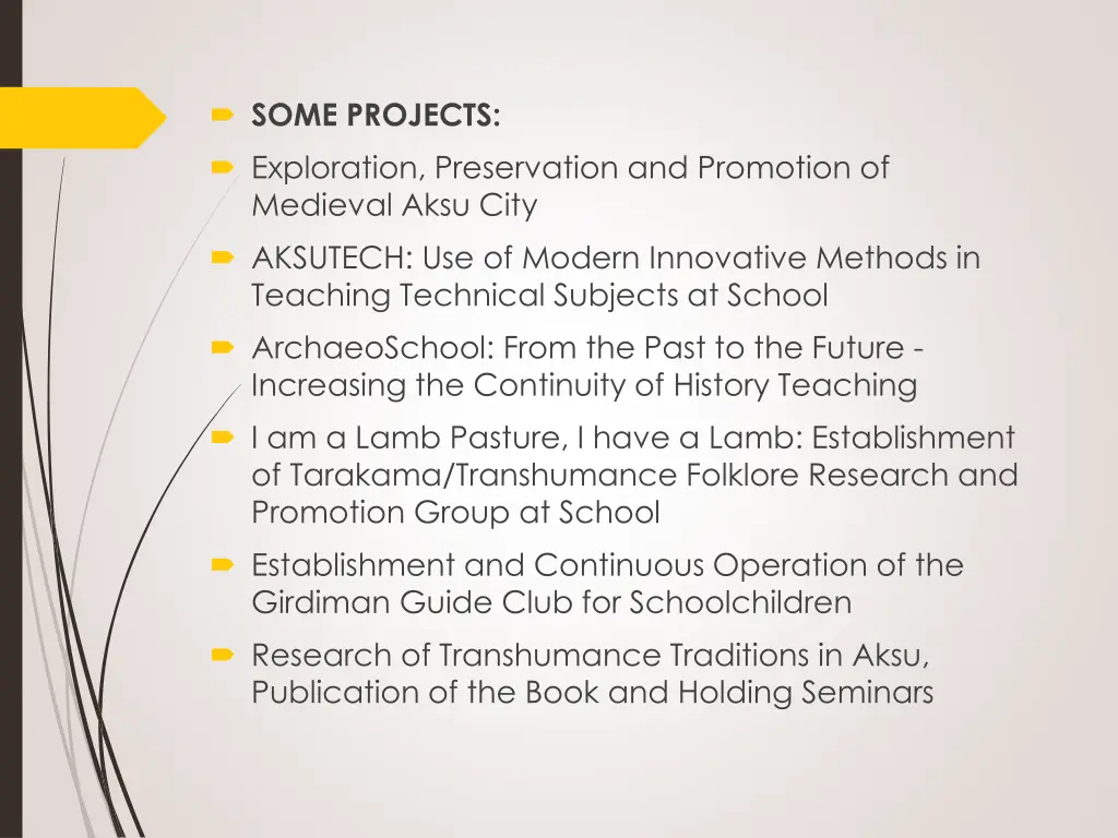 some projects exploration preservation
