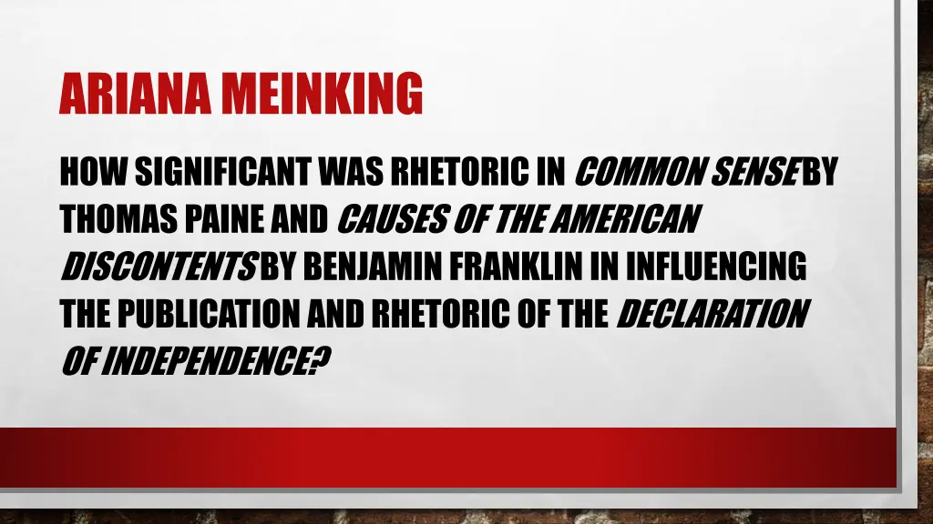 ariana meinking