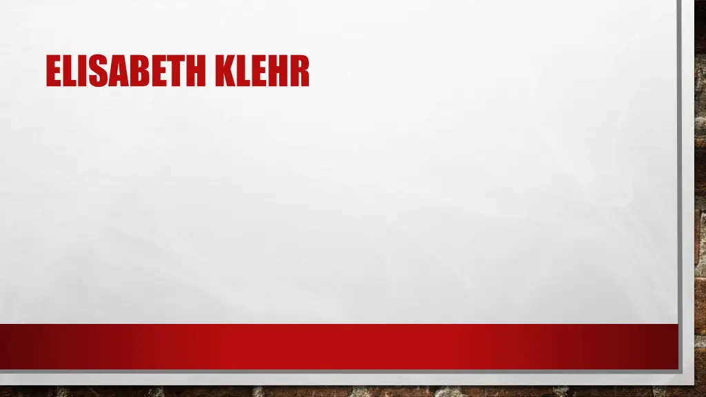 elisabeth klehr