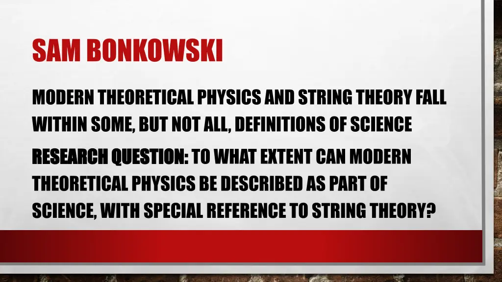 sam bonkowski