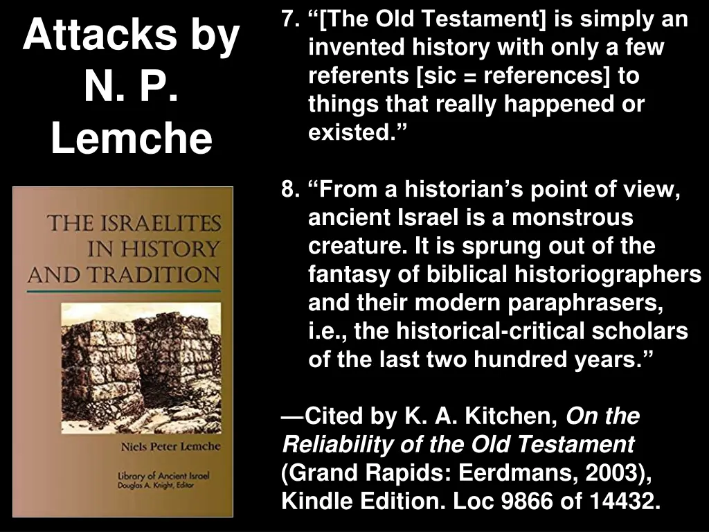 7 the old testament is simply an invented history