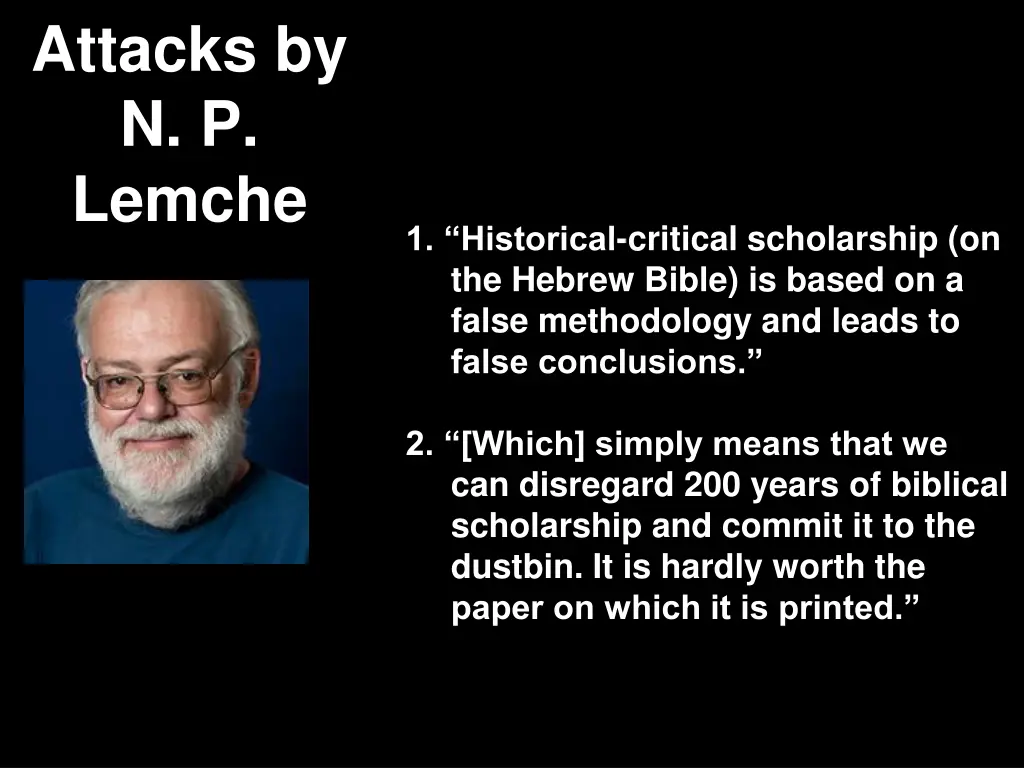 attacks by n p lemche