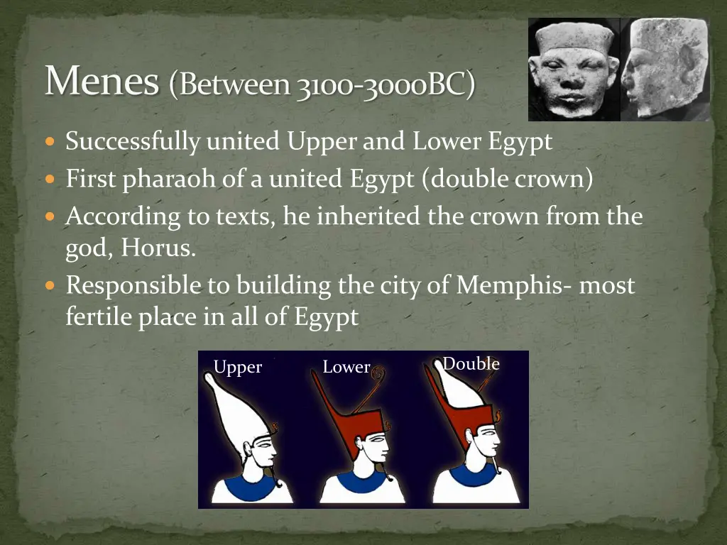 menes between 3100 3000bc